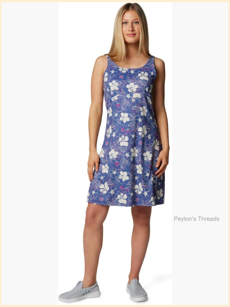 Sleeveless A-Line Dress With Sun Protection And Moisture Wicking